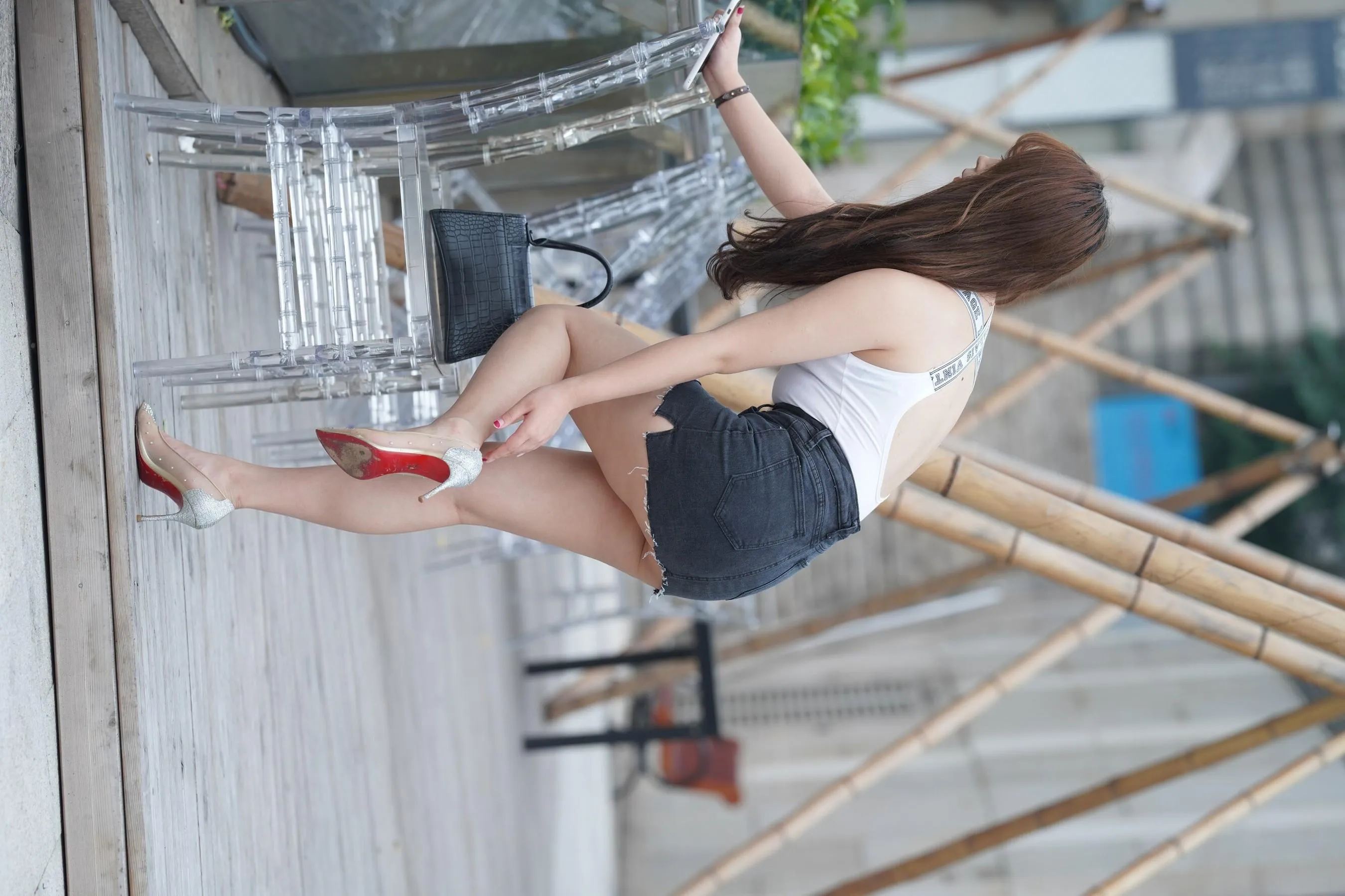 [魔镜街拍] NO.131 微胖的牛仔短裙美女 [505P]插图8